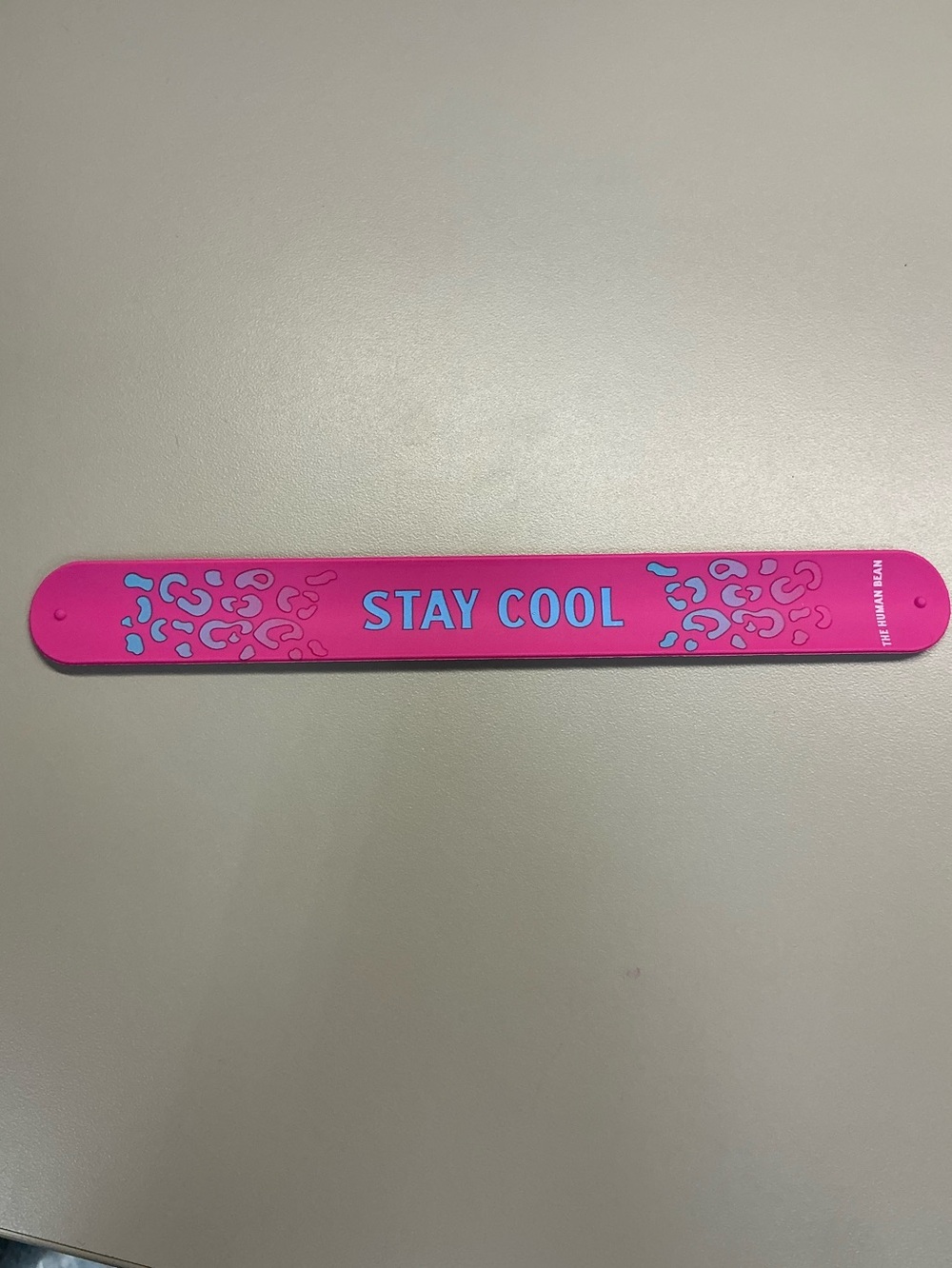 Human Bean - Pink "STAY COOL" Slap Bracelet